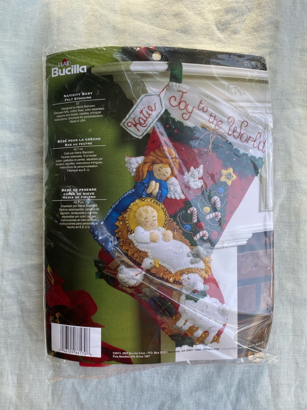 NWT Bucilla 86170 Nativity Baby 18" felt stocking kit
